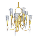 Lustre suspension  pampilles en cristal vintage