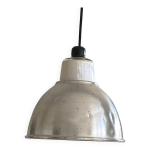 Lustre suspension plafonnier industriel en aluminium verre type holophane