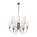 Lustre en teck du milieu du sicle annes 1960