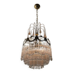 Lustre  tige en verre de murano rose