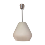 Lustre travail italien verre opalin blanc