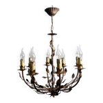 Lustre v�g�tal en m�tal dor�, 1960