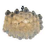 Lustre v�nitien en verre de murano incolore vers 1970