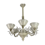 Lustre vnitien en verre de murano vers 1940 vetro a reticello