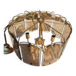 Lustre verre et laiton