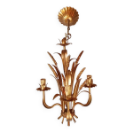 Lustre vintage pi gerbe de bl mtal dor