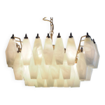 Lustre vintage italien - verres de murano opaline
