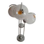 Lustre vintage mazzega en inox et cristal par carlo nason des ann�es 70