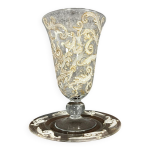 Luxueux ensemble vase et plateau en cristal / murano - baccarat
