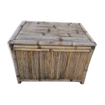 Malle coffre bambou 1960 70 Malle coffre bambou 1960 70