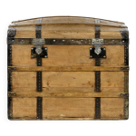 Malle de transport en bois  renforts en acier