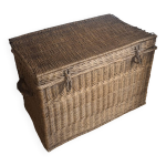 Malle de voyage en osier
