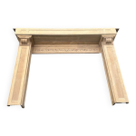 Manteau de chemine en chne massif sculpt