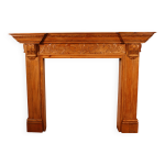 Manteau de chemin�e de style transition en h�tre - 19� si�cle