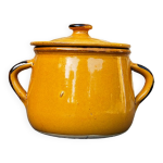 Marmite jaune en cramique