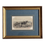 Maximilien luce (1858 - 1941) - dessin au fusain, pierre noire - cheval