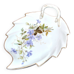 Meissen ravier coupelle d�cor fleurs peint en porcelaine sign� meissen