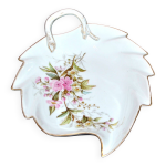 Meissen ravier coupelle d�cor fleurs rose peint en porcelaine sign� meissen