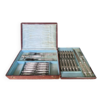 Mnagre 24 couteaux et couverts de service argent minerve chrubin