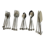 Mnagre de 25 couverts en inox forme spirales / tourbillons