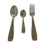 Mnagre 3 couverts en mtal argent