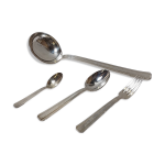 Ménagère 37 pièces en métal argenté art déco Ménagère 37 pièces en métal argenté art déco