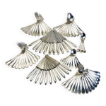 M�nag�re 85 pi�ces christofle rubans crois�s en m�tal argent�