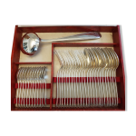 Mnagre en argent 36 couverts et sa louche