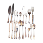 Ménagère christofle en métal argenté modèle marly 107 pièces Ménagère christofle en métal argenté modèle marly 107 pièces