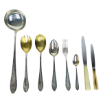 Ménagère deetjen métal argenté 39 pièces et 24 couteaux inox Ménagère deetjen métal argenté 39 pièces et 24 couteaux inox