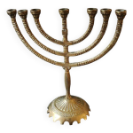 Mnorah / chandelier juif  7 bras. grav jrusalem, sign wainberg dim 16x16