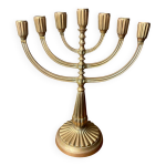 Menorah, chandelier  sept branches, en laiton