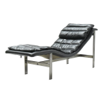 Mridienne en cuir noir by mobel italia - italie