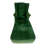 Une m�ridienne style napoleon iii, velours vert des ann�es 30.