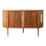 Meuble d'angle des annes 1950 avec compartiment bar intgr