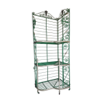 Meuble d'angle, tagre en fer forg vert, dbut xxe