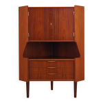 Meuble d'angle en teck, design danois, annes 1970, production : danemark