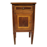 Meuble d'apparat ou chevet style louis xvi en marquterie poque xixeme