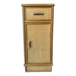 Meuble d'appoint chevet haut en rotin Meuble d'appoint chevet haut en rotin