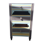 Meuble d appoint, commode 3 tiroirs, en bois, r�nov�e vintage