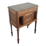 Meuble d appoint en noyer et marbre vert style louis xvi, dbut xxme