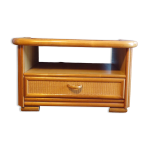Meuble d'appoint vintage en rotin
