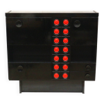 Meuble bar / buffet vintage brutaliste noir Meuble bar / buffet vintage brutaliste noir