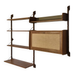 Meuble bar et étagères en teck, vintage scandinave 1960s Meuble bar et étagères en teck, vintage scandinave 1960s