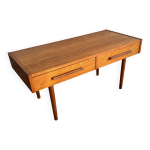 Meuble bas danois en teck de millenium design placage en teck chaleureux, deux tiroirs, pieds fusels ...