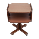 Meuble bois  roulettes vintage, meuble formica, bout de canap