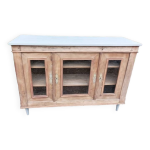 Meuble buffet bois massif portes vitres vaisselier aro - gomm dpc 1223100