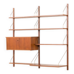 Meuble de bureau mural danois dans le style de poul cadovius, années 1960 Meuble de bureau mural danois dans le style de poul cadovius, années 1960