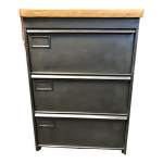Meuble  clapets de rangements chaussure industriel atal, mtal bois