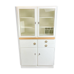 Meuble de cuisine avec tiroir coulissant et compartiment  pain, en bois massif, annes 1950